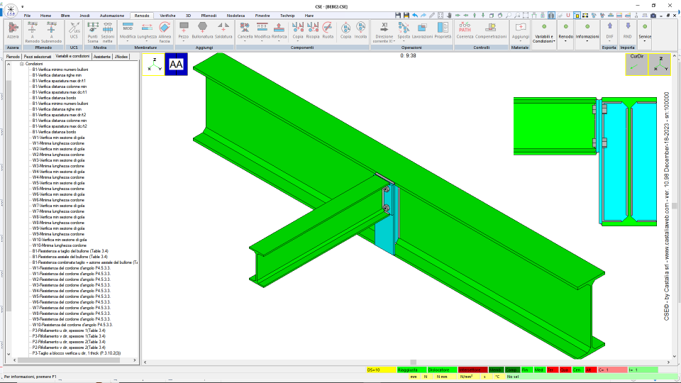 End plate total depth (BE1)