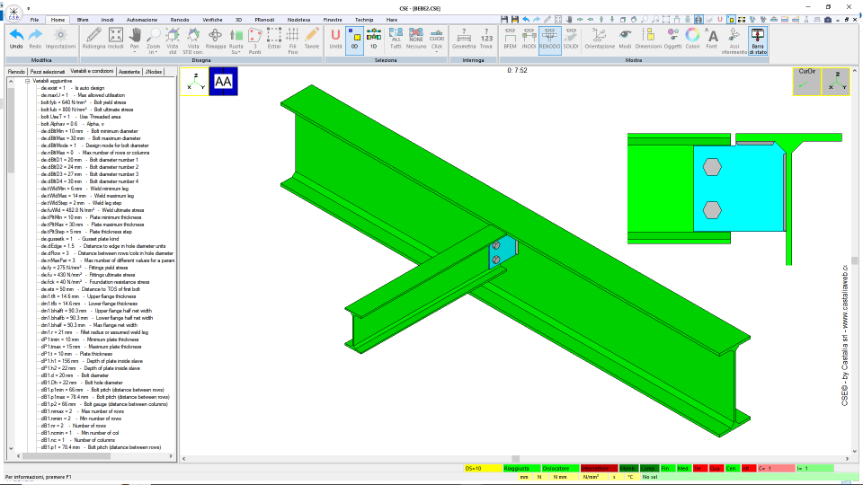 Fin plate, no coping, partial depth (BF1)
