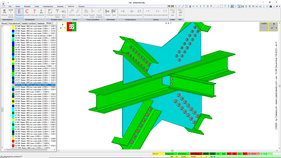 Vertical bracings: NODE 53 50
